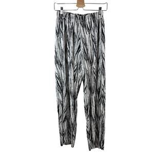 Dazy Gauzy Pull On Pants Zebra Print Vacation Resortwear M
